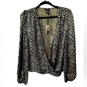 Sincerely Jules long sleeve cheetah blouse